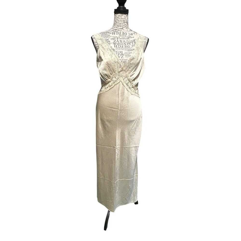 Abercrombie Fitch Sheer Lace Slip Dress Womens S Fairy Whimsical Boho Romantic